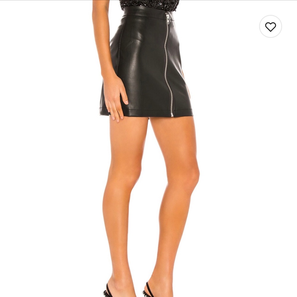 Faux leather mini skirt. Worn once.